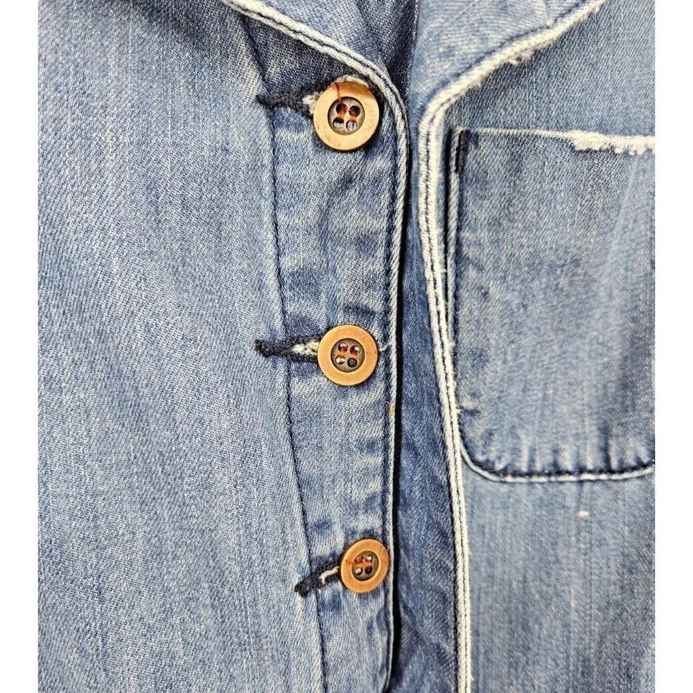New One Teaspoon Ranch Safari Camp Overalls Kids 5-6 Girls Denim Jumper
